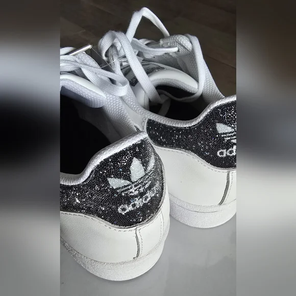 NIB - adidas Superstar Swarovski White Black dust bag Included Size 6.5 Womens - Picture 5 of 10